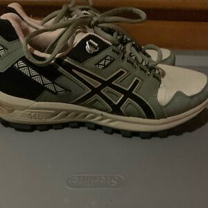 Asics Women's Sneakers - Black, Olive Green and Beige